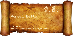 Venesz Betta névjegykártya